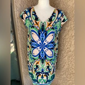 Psychedelic print colorful mock dress by Maeve
